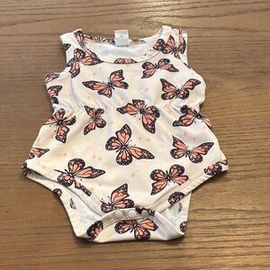 SHEIN Peach and Cream Butterfly Bodysuit